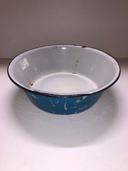 Blue Swirl Enamel Basin