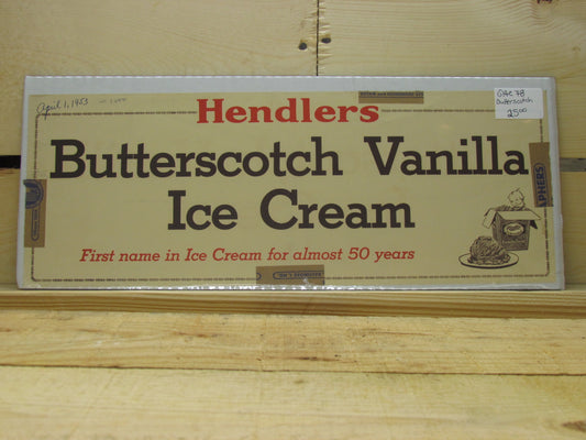 Hendlers Butterscotch & Vanilla AD