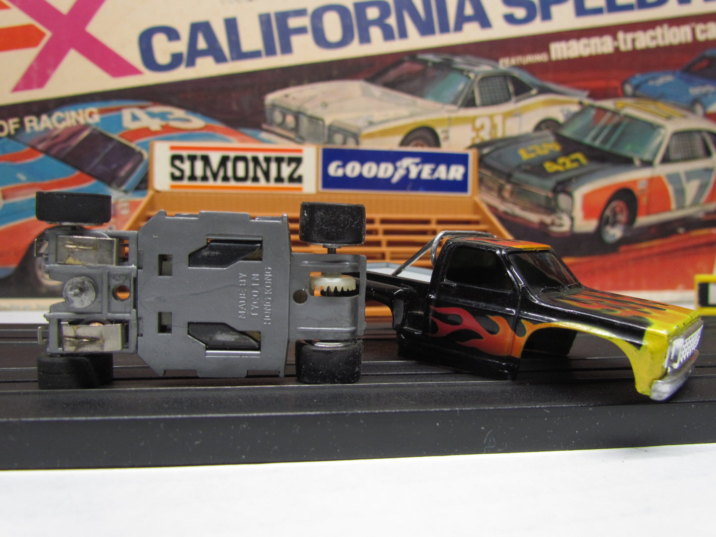 Tyco Pickup Truck w/Flames Slot Car