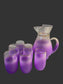 West Virginia Glass Lilac Blendo Water Pitcher Set