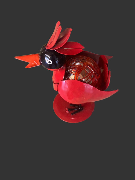 Cardinal Metal & Blown Glass