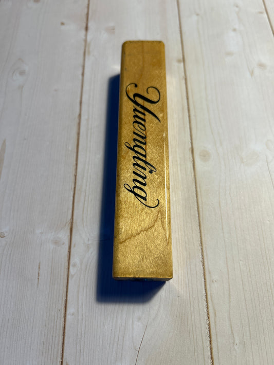 Yuengling Black and Tan 4 Sided Wooden Tap Handle￼