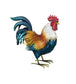 Golden Duckwing Rooster Decor MED: Metal / Multi