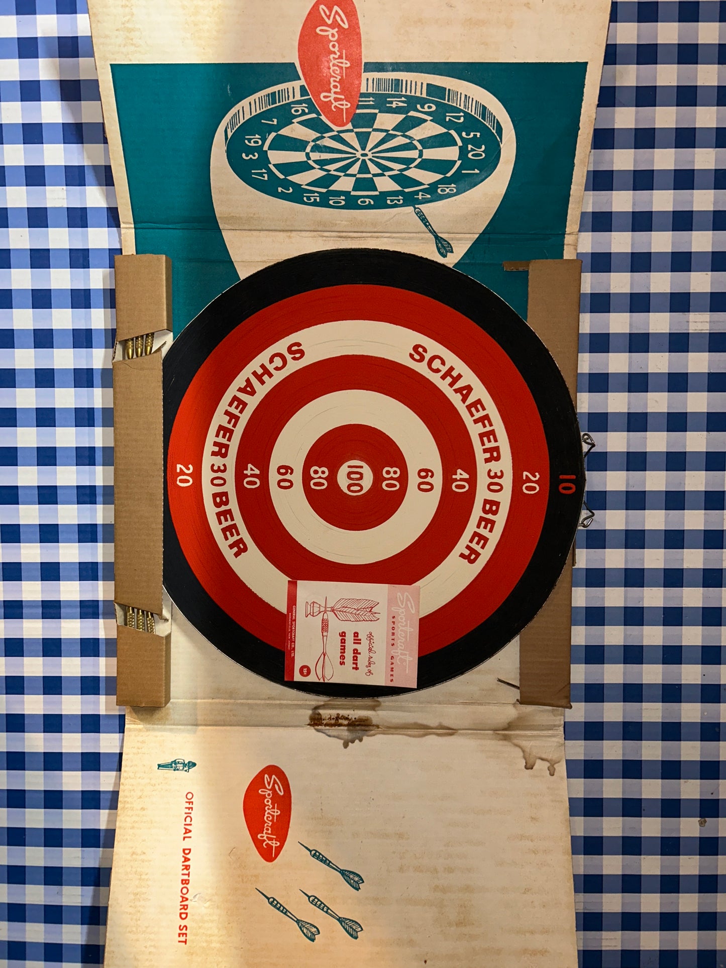 Schaefer Beer Dart Board-NOS