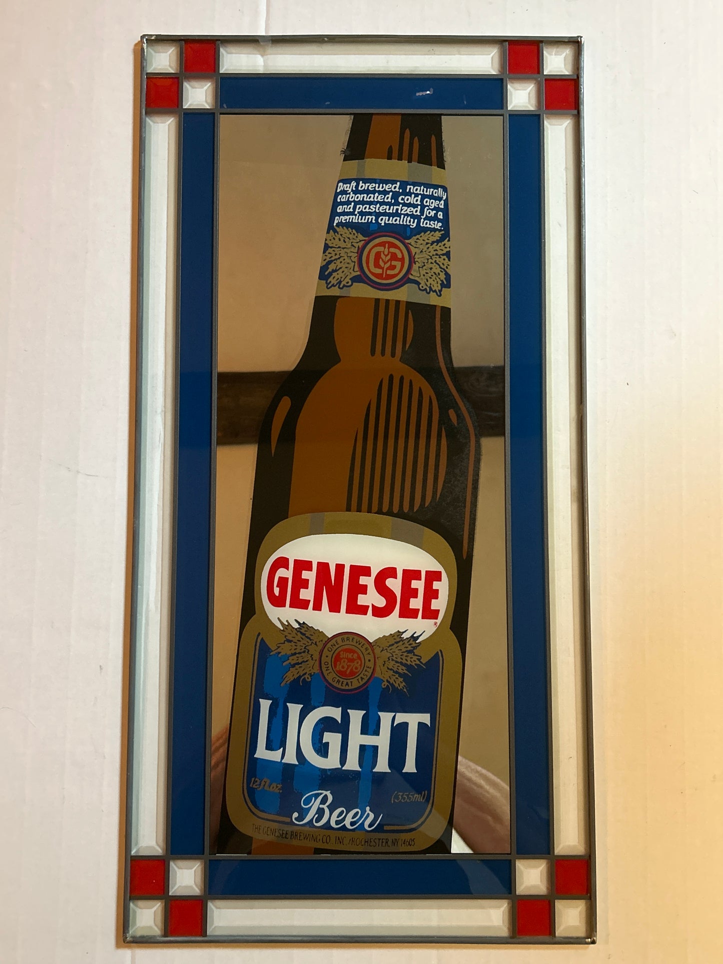 Genesee Light Faux Stained Glass Mirror