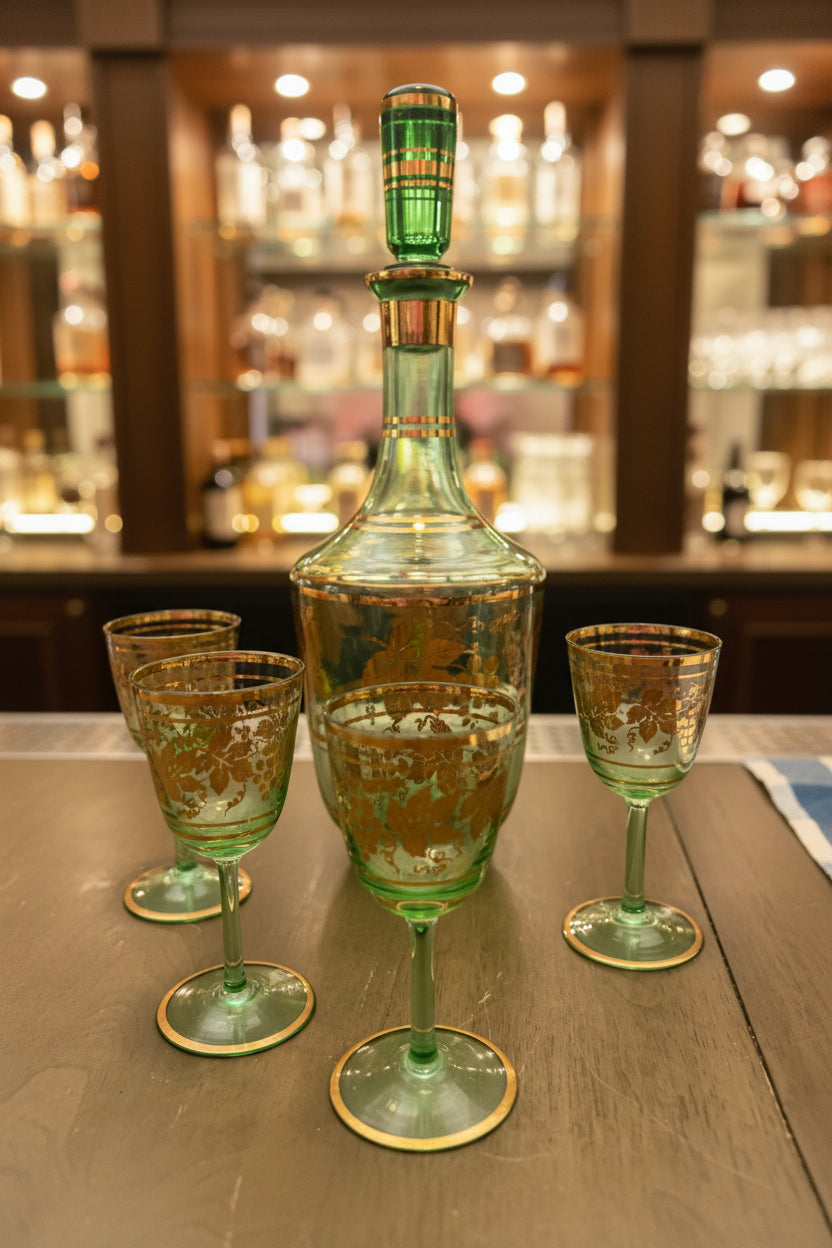 Culver 22k Gold Cordil / Liqueur Glsses