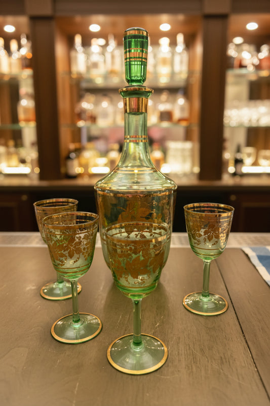 Culver 22k Gold Cordil / Liqueur Glsses