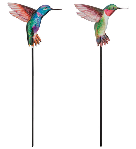 Hummingbird Plant Pick  Multi / Metal / Garden