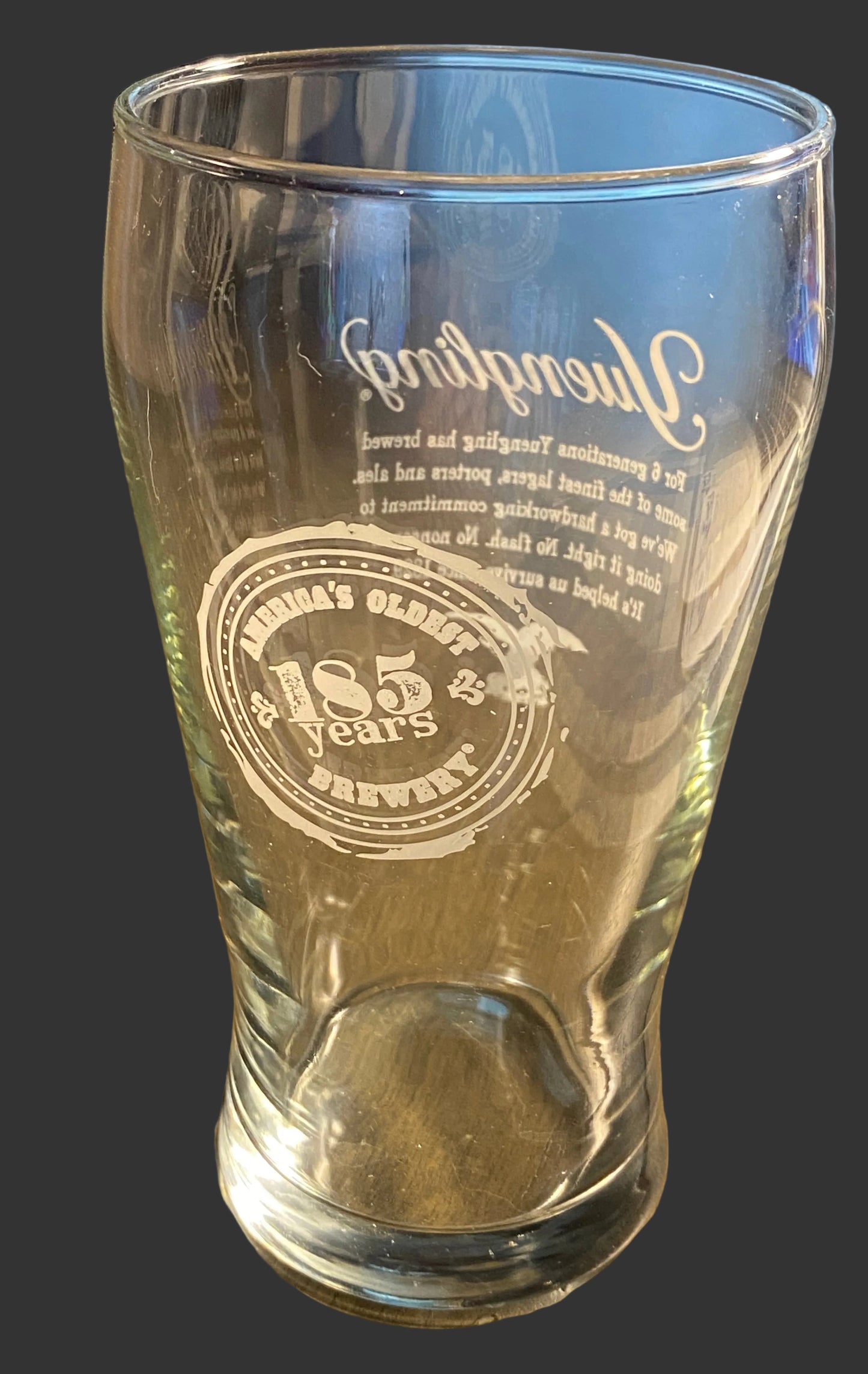 Yuengling 185 Years Beer Glass
