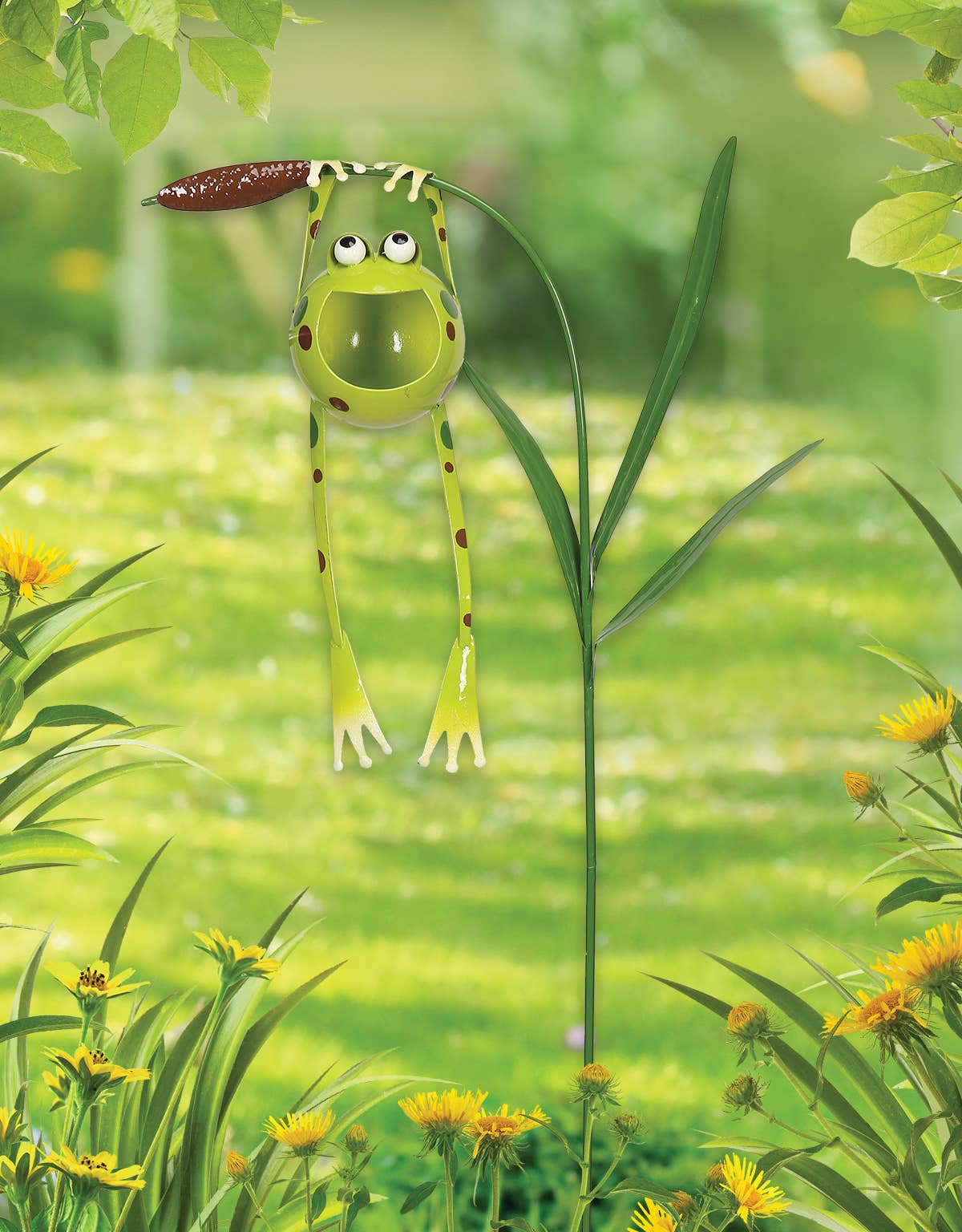 Froggy Solar Garden Stake 48"