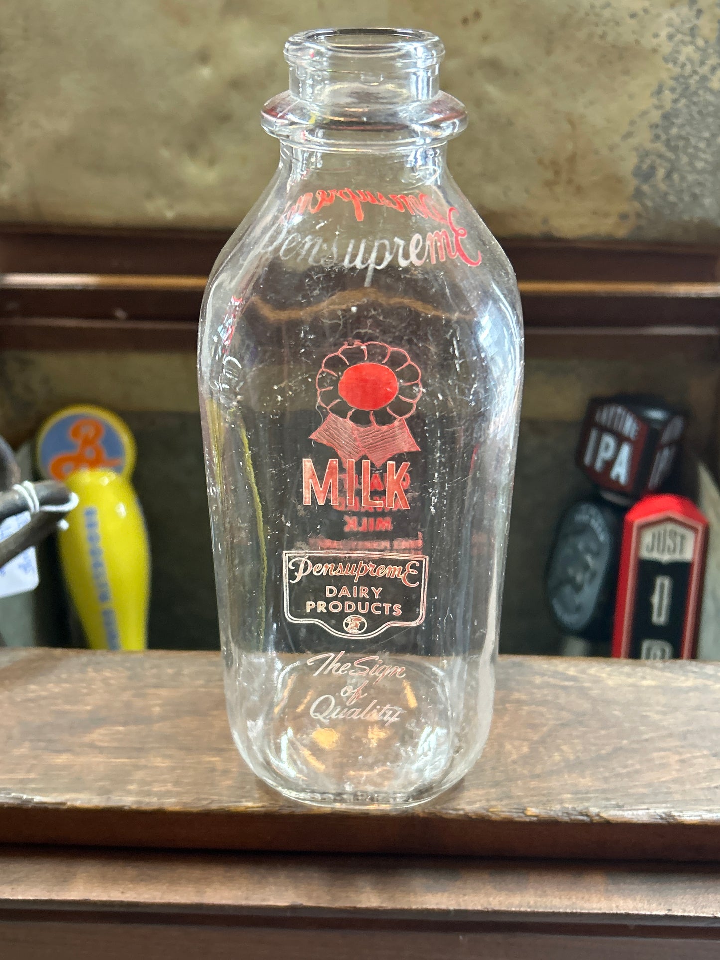 Pennsupreme QT. Milk Bottle