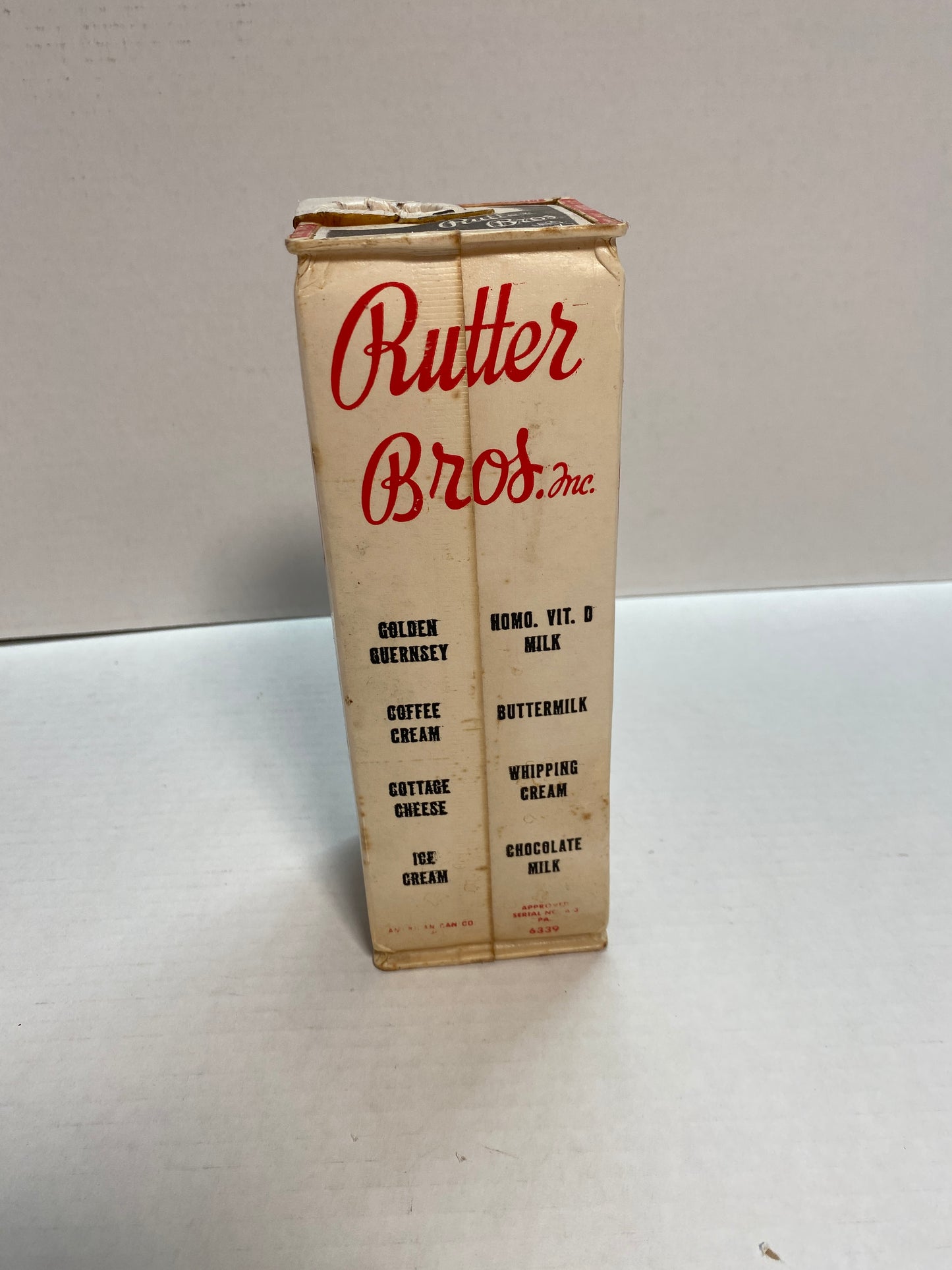 Rutter Bros. One Quart Paper Milk Container