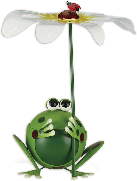 Frog Daisy Porch Sitter