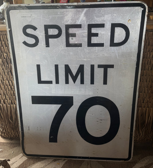 70 mph Speed Limit Sign