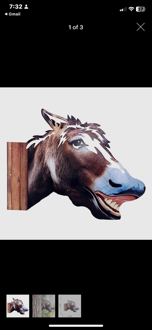 Peeking donkey