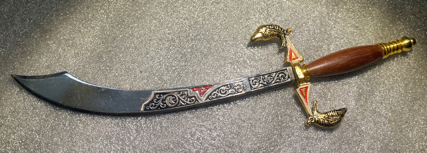 1950's Spain Miniature Scimitar Sword Letter Opener