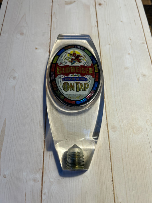 Budweiser Acrylic Tap Handle w/Faux Stained Glass Look