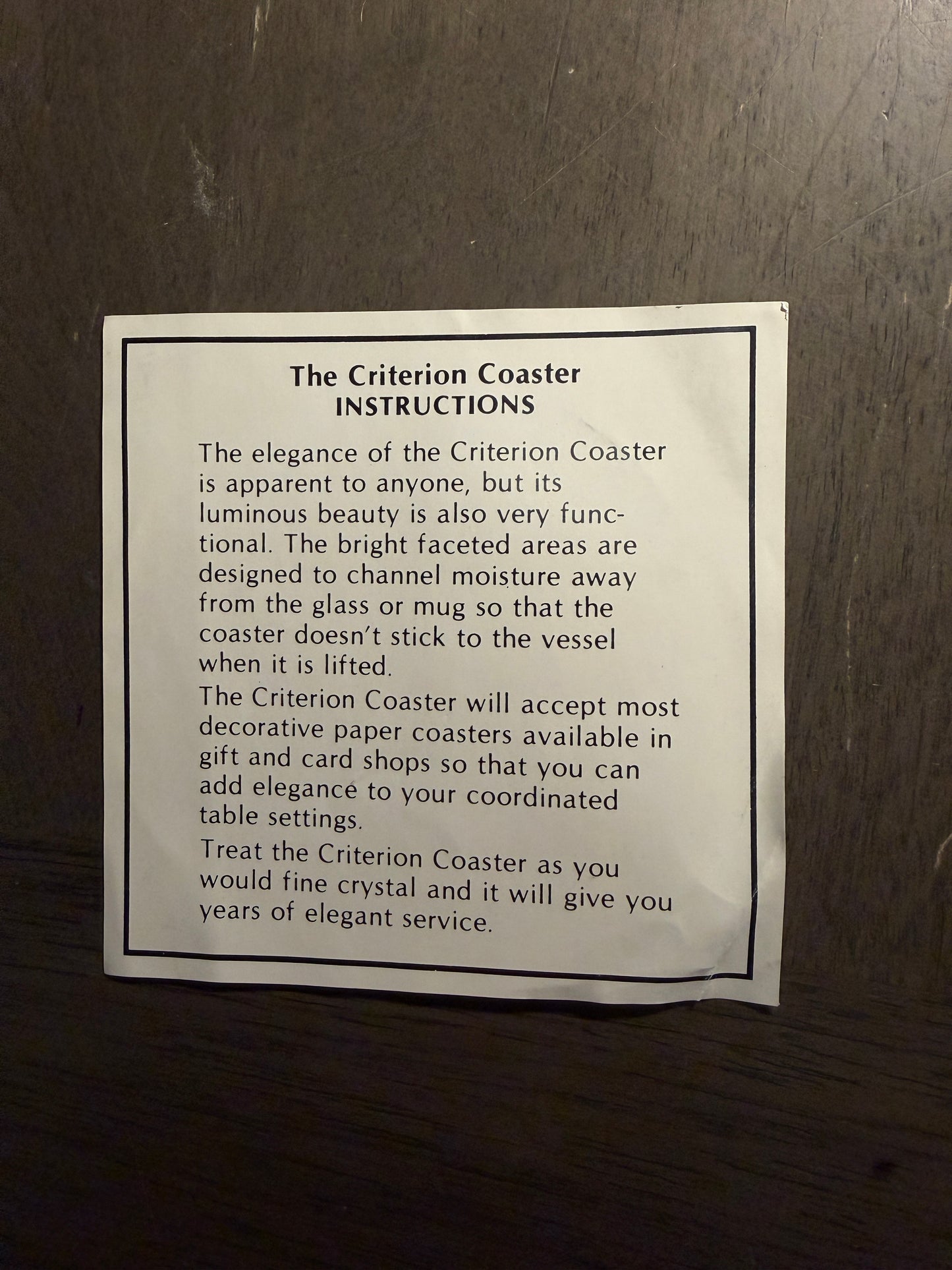 Coca -Cola  Criterion Coaster Set
