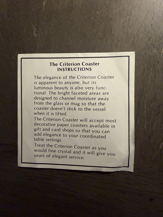 Coca -Cola  Criterion Coaster Set