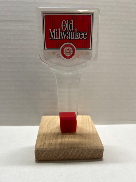 Old Milwaukee Acrylic Tap Handle-Red base