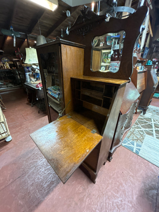 Side By Side Secretary Desk/Bookcase