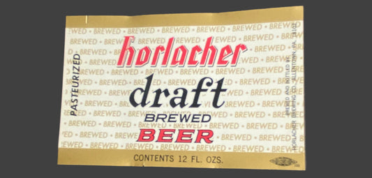 Horlacher Draft Brewed Beer Lable