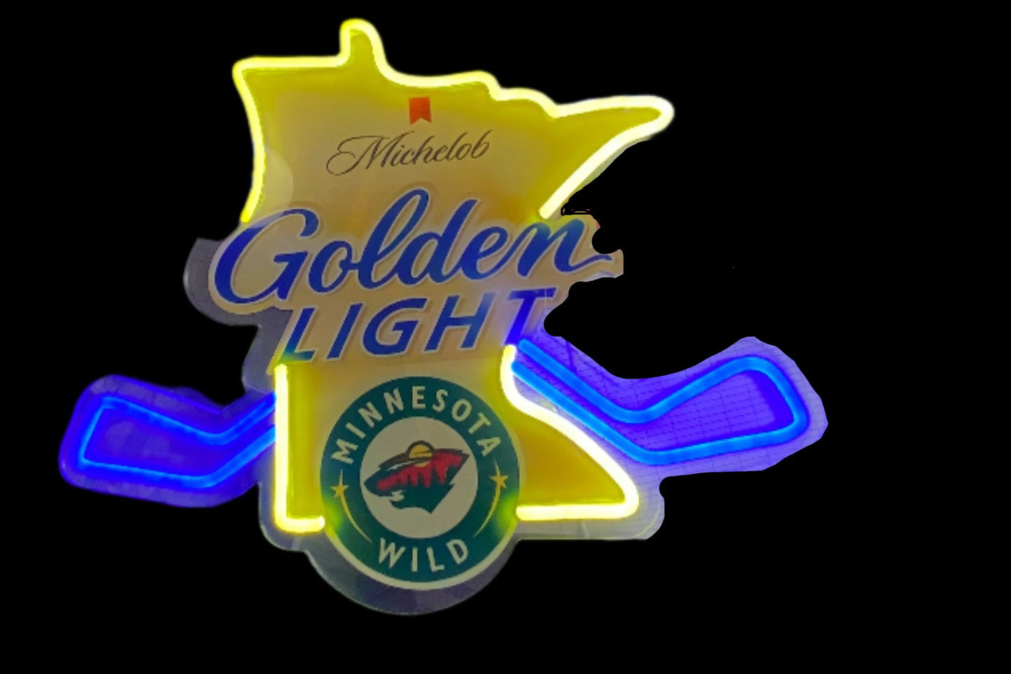 Michelob Golden Light Minnesota Wild  LED Neon Light