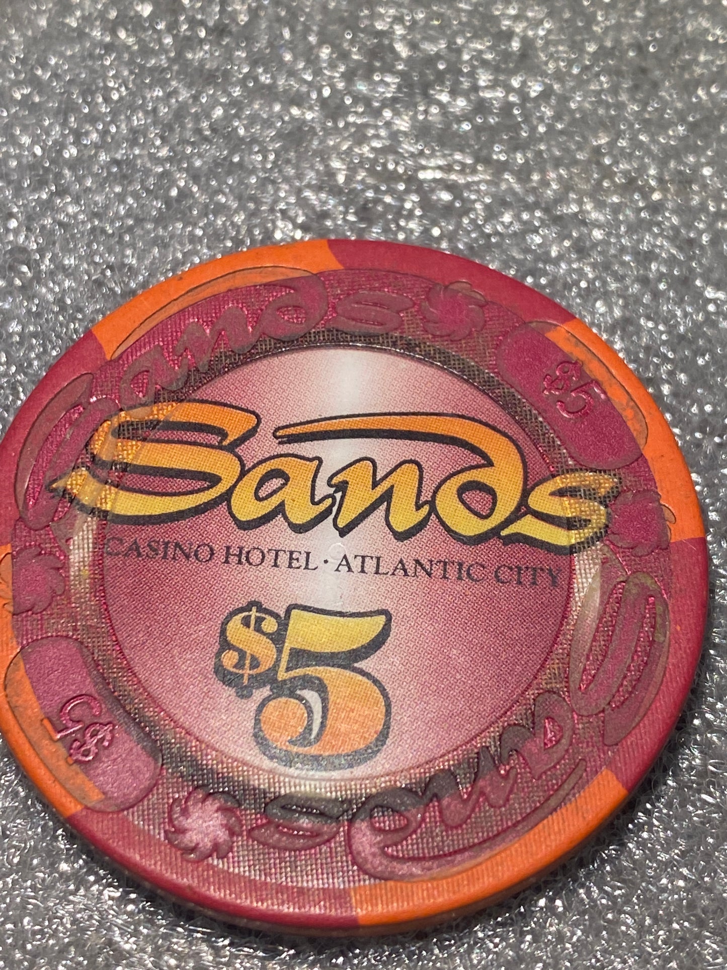 Sands Casino $5 Poker Chip