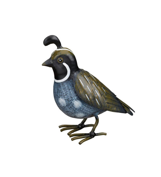 Small Bird Decor - Quail: Metal / Multi