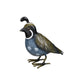 Small Bird Decor - Quail: Metal / Multi