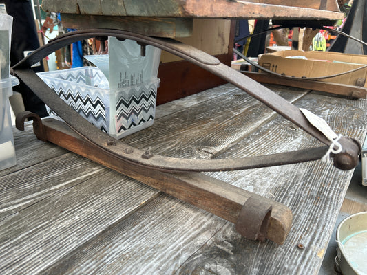 Wooden Wagon/Buggy Seat w/ Leaf Springs