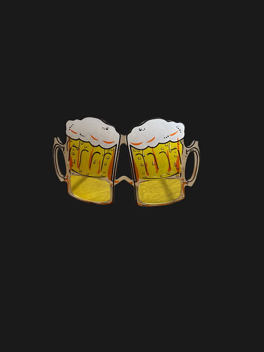 Party Beer Mug Yellow Lens Party Novelty Sunglasses UV400 #P1007