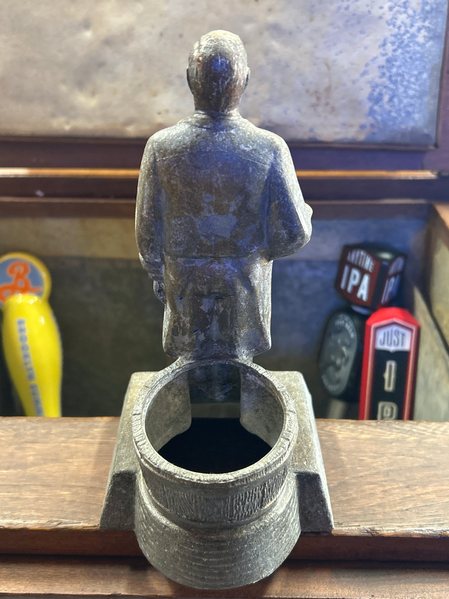 Schmidt’s Beer Cast Metal Bartender Bar Display