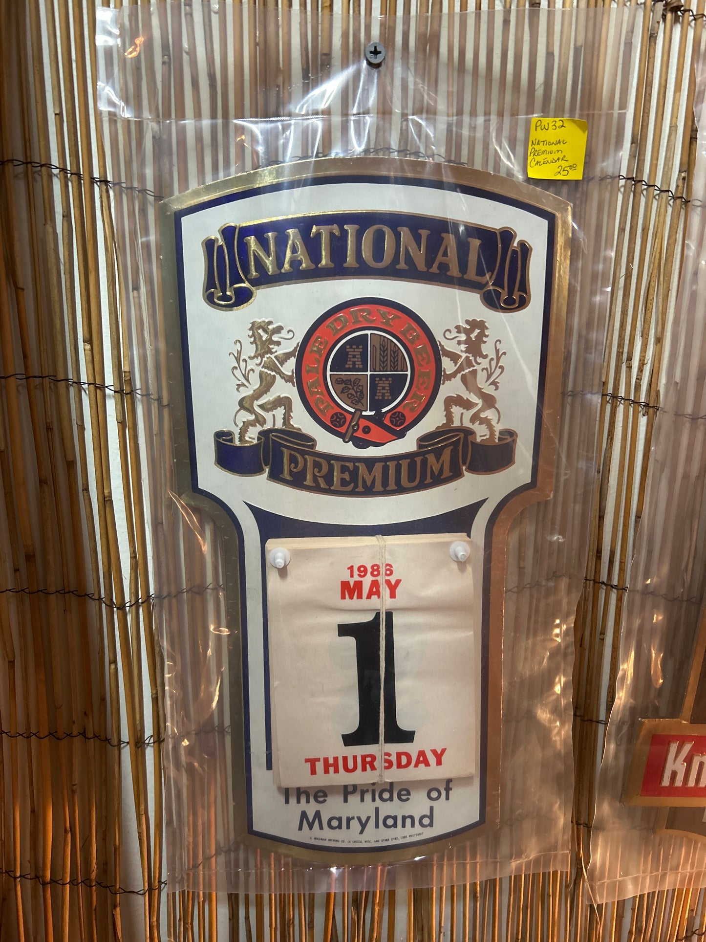 National Premium Beer 1986 Calendar-Partial