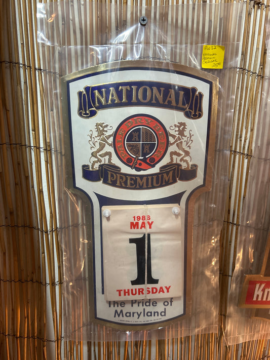 National Premium Beer 1986 Calendar-Partial