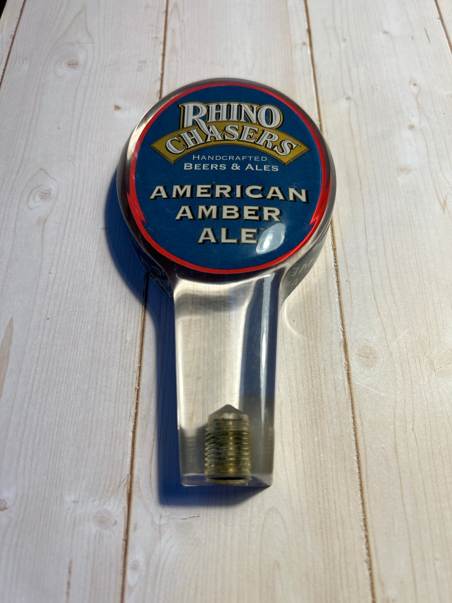 Rhino Chasers American Amber Acrylic Tap Handle