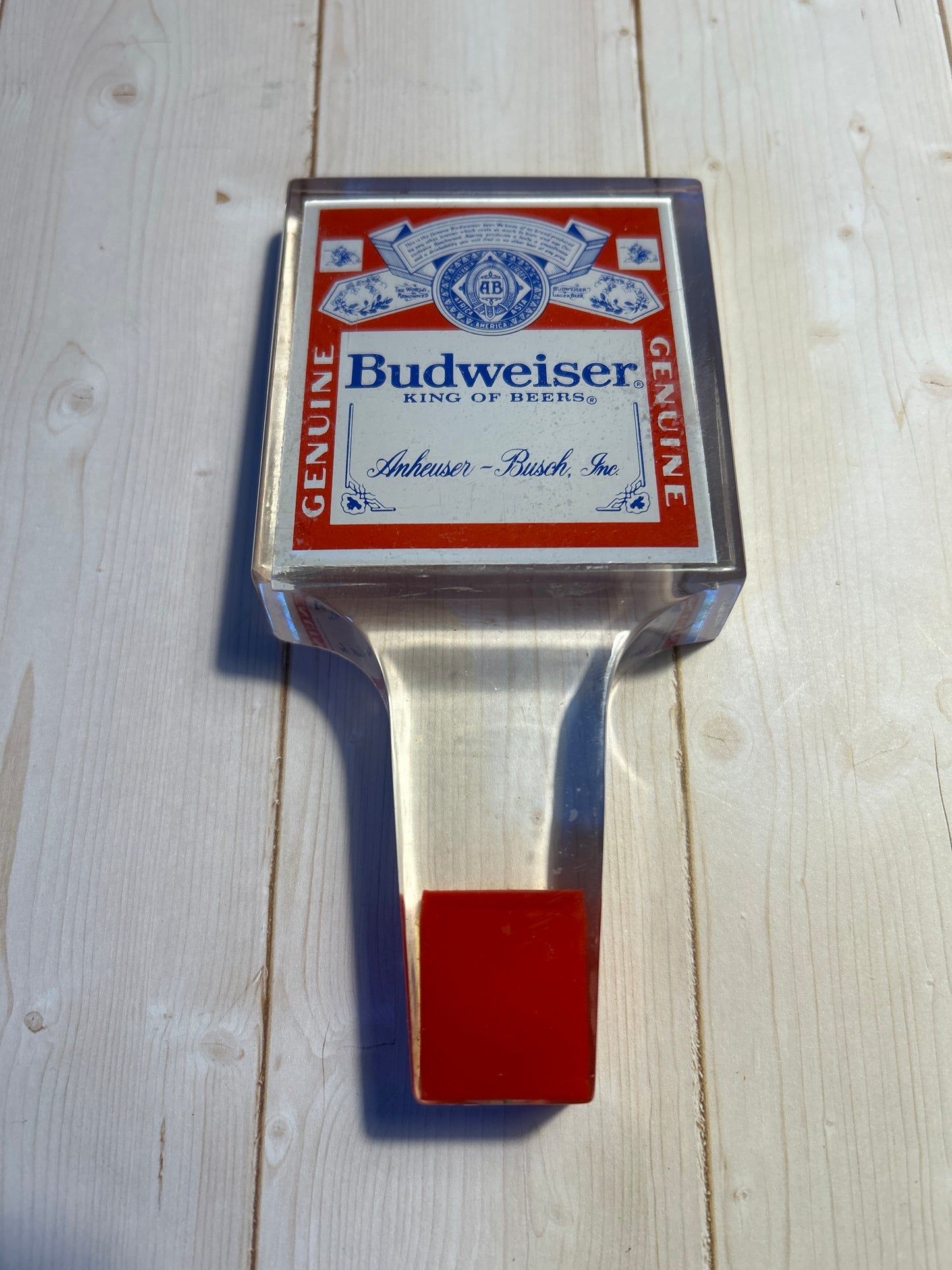 Budweiser Acrylic Tap Handle