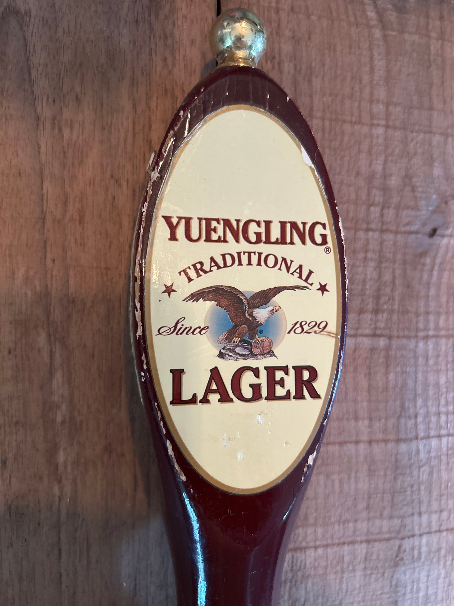 Yuengling Lager Wooden Tap Handle