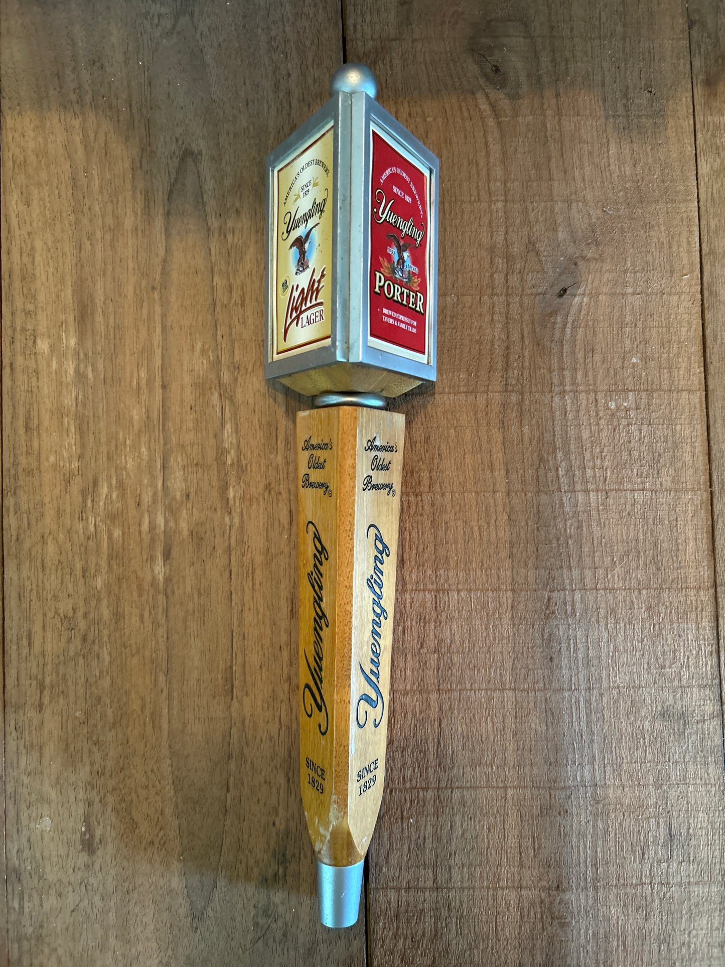 Yuengling 3 Sided Wood/Metal Tap Handle w/Reversible Inserts