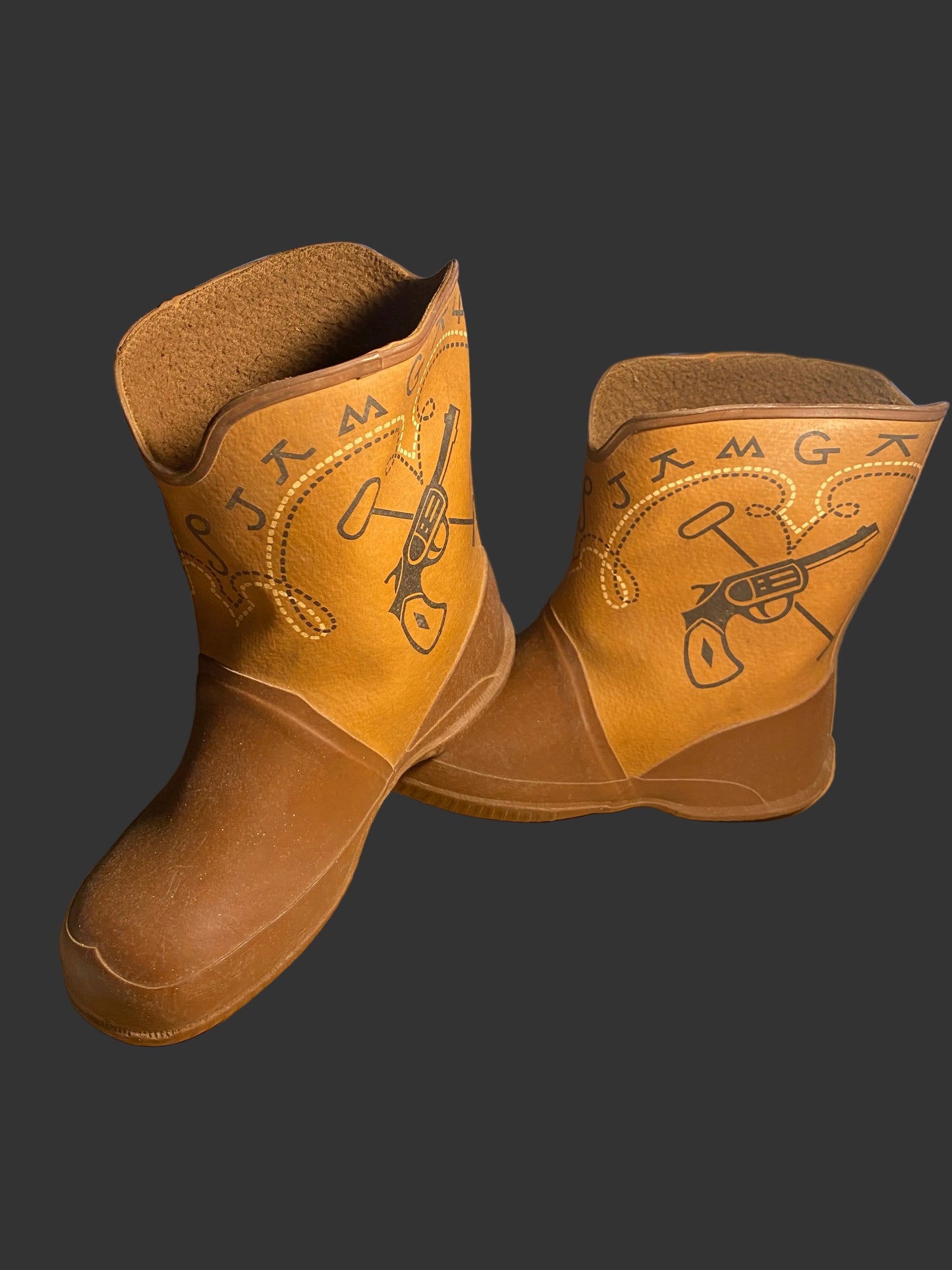Vintage  Hood Children's Western Theme Rain Boots
