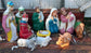 Vintage 11 pc. Nativity Blow Mold Set