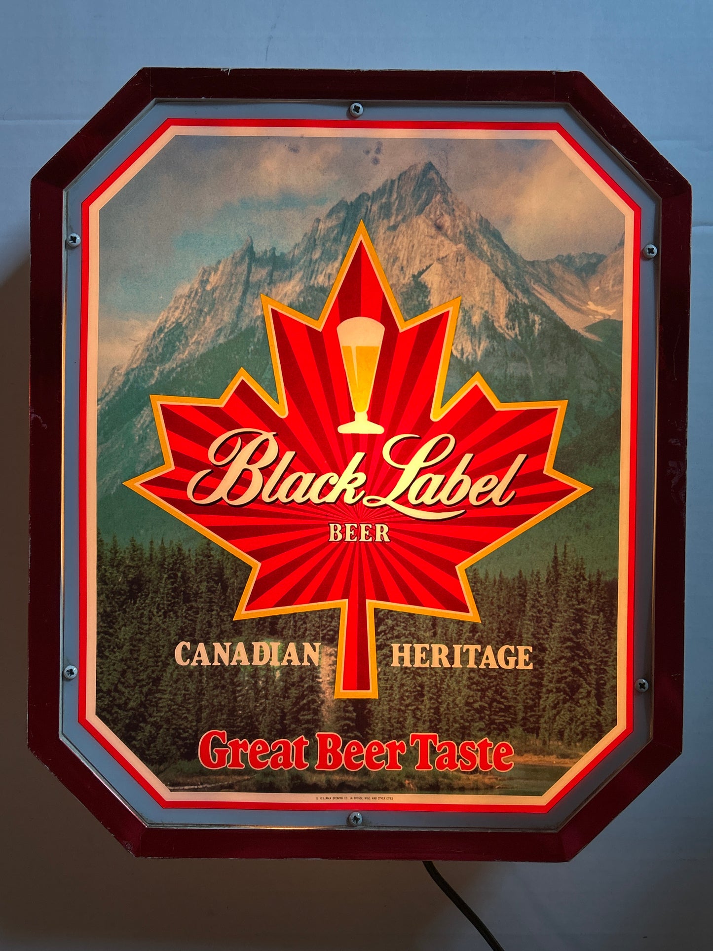 Black Label Lighted Sign