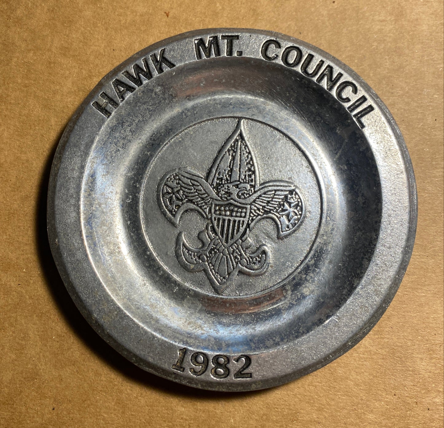 Hawk Mt Council Pewter Tray