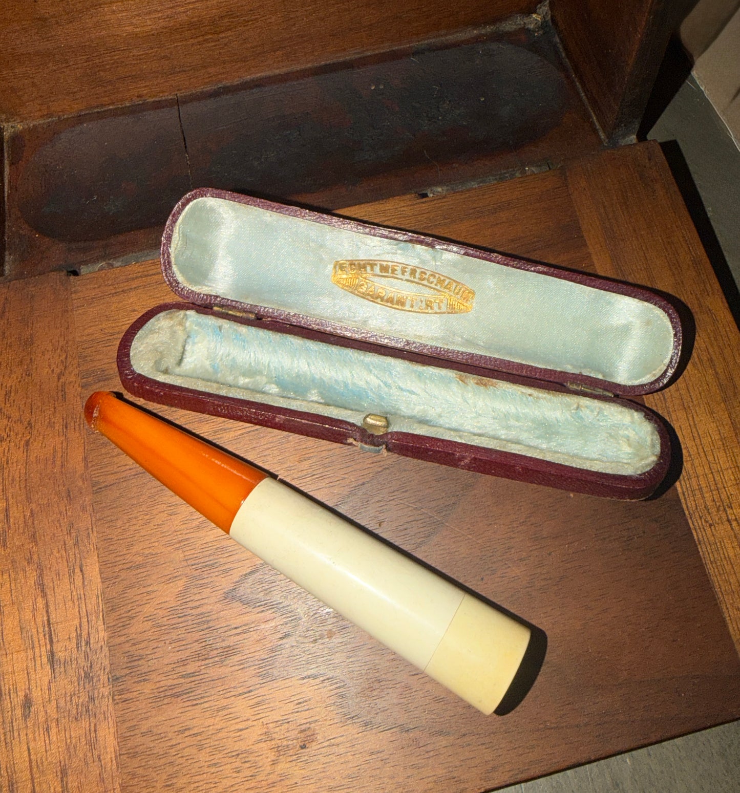 Genuine Meerschaum Two Tone Cigar Or Cigarette Holder