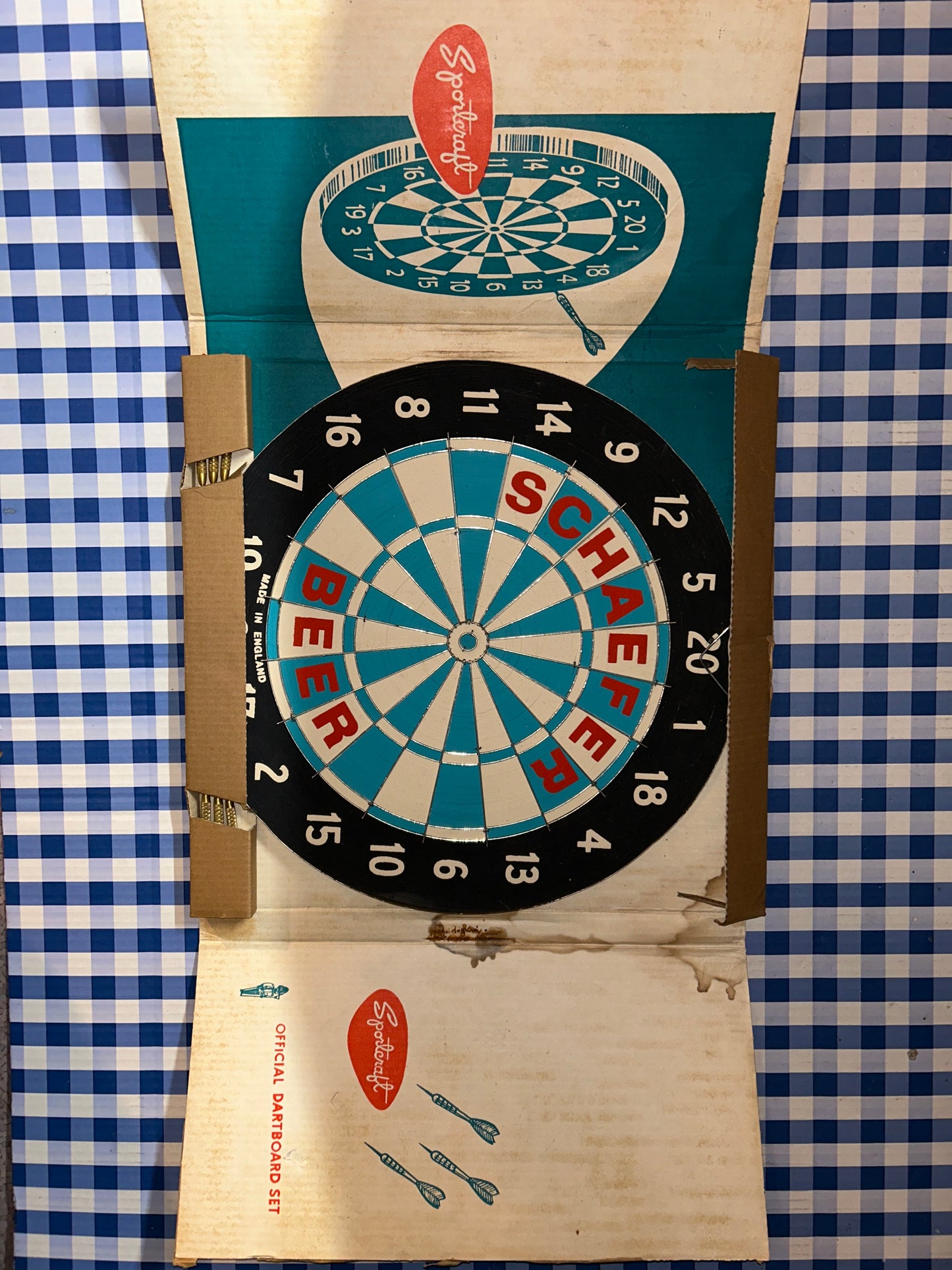 Schaefer Beer Dart Board-NOS