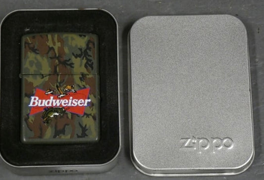 Budweiser Camo Zippo w/Box-1999