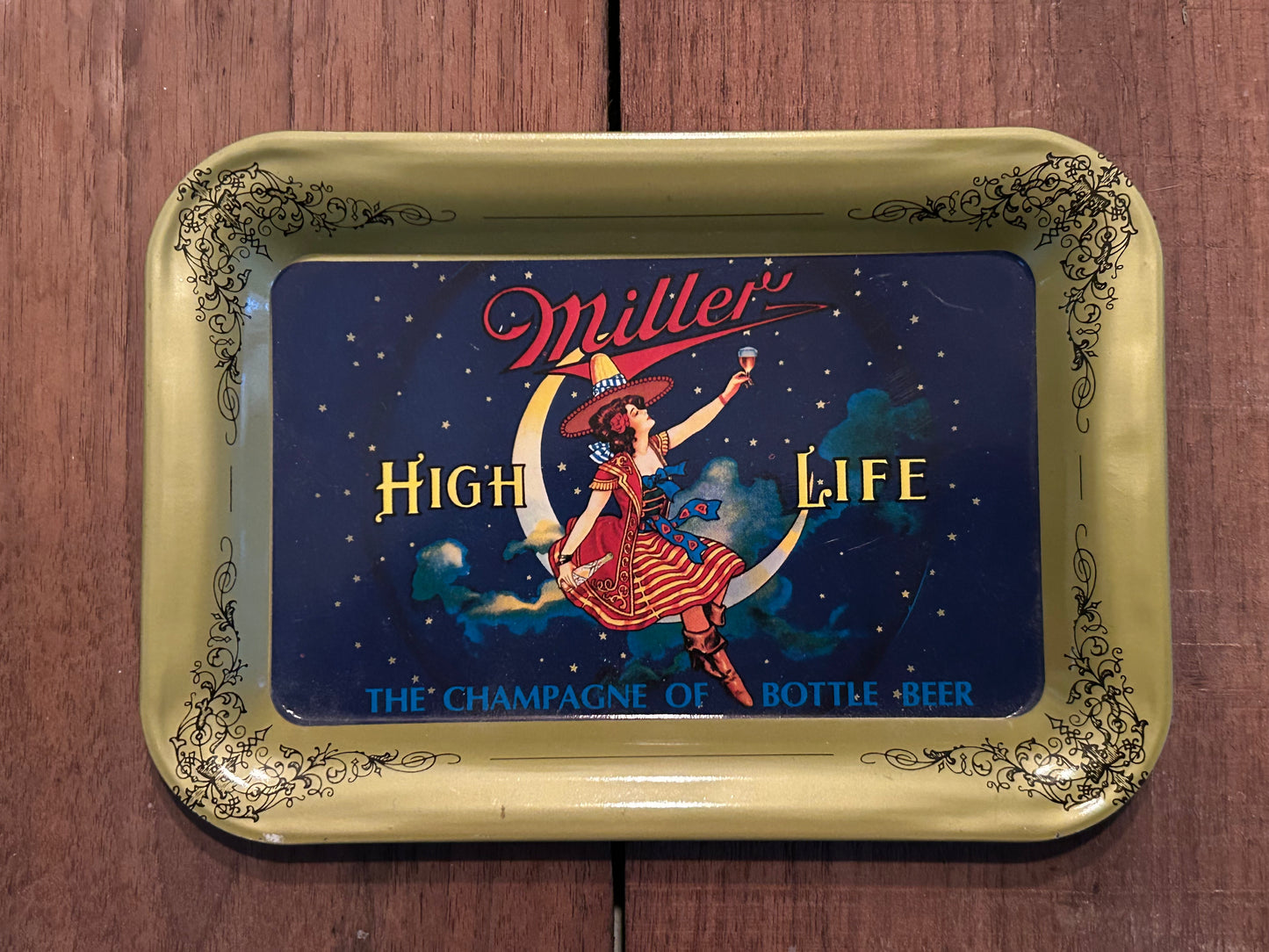 Miller High Life-Champagne of Bottle Beer Tip Tray