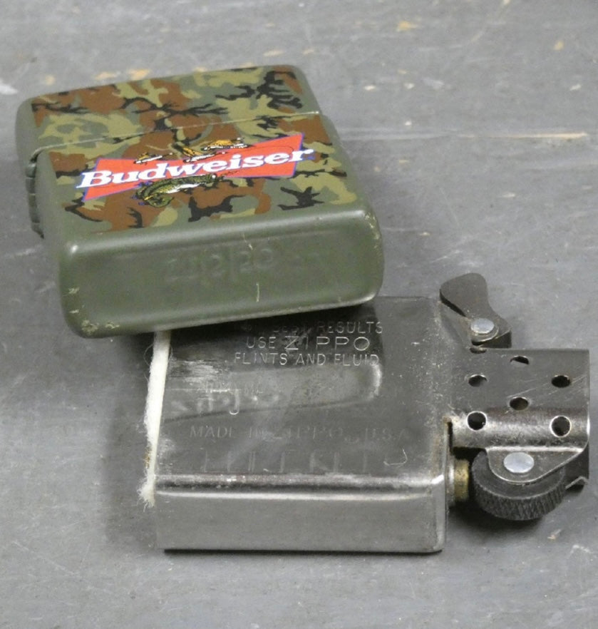 Budweiser Camo Zippo w/Box-1999