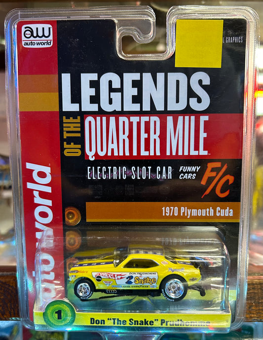 AUTO WORLD DON PRUDHOMME “THE SNAKE”SLOT CAR NIP