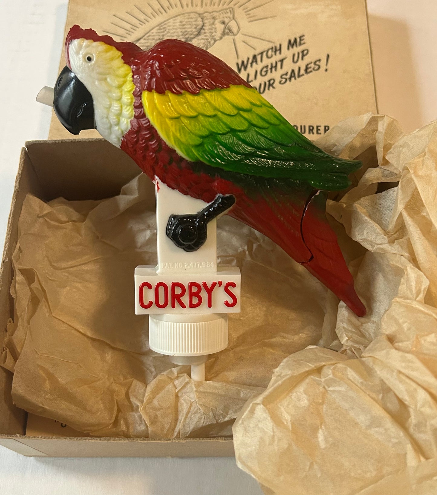 Corby’s Lighted Parrot Drink Pourer